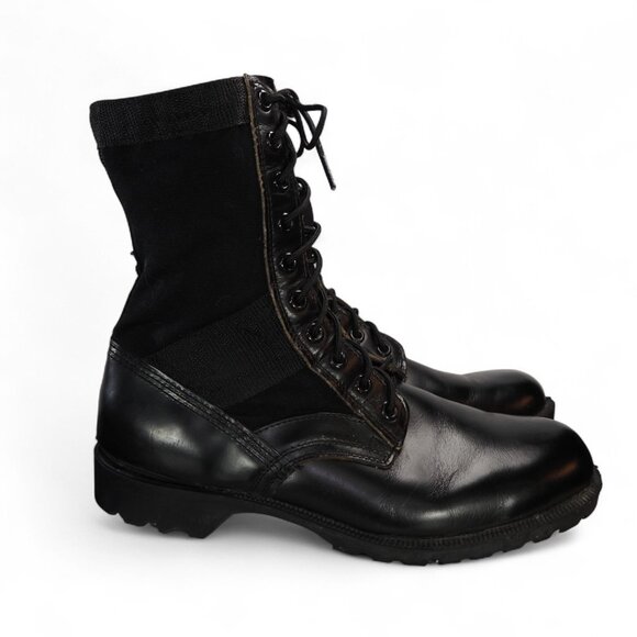 Rothco Vintage Jungle Military Boots Black Men's 11R (Damage Read Description) - Picture 4 of 12
